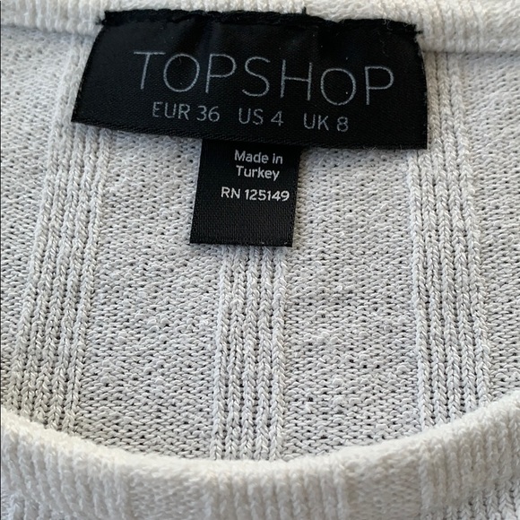 Topshop white ribbed tank top - Picture 2 of 3